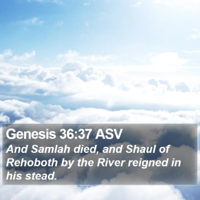Genesis 36:37 ASV Bible Verse Image
