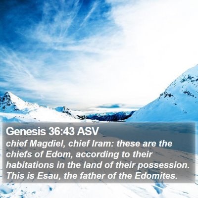 Genesis 36:43 ASV Bible Verse Image