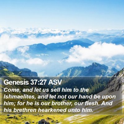 Genesis 37:27 ASV Bible Verse Image