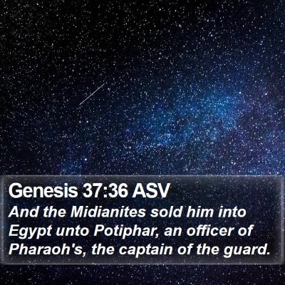 Genesis 37:36 ASV Bible Verse Image