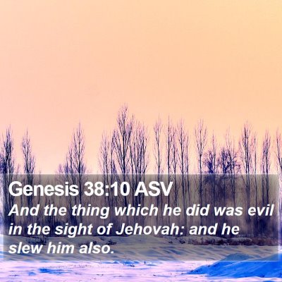 Genesis 38:10 ASV Bible Verse Image