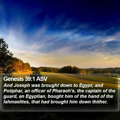 Genesis 39:1 ASV Bible Verse Image