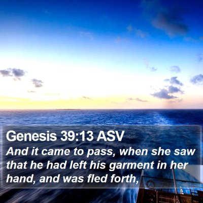 Genesis 39:13 ASV Bible Verse Image