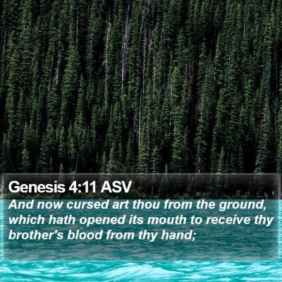 Genesis 4:11 ASV Bible Verse Image