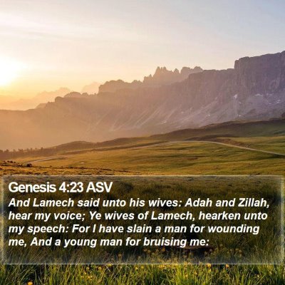 Genesis 4:23 ASV Bible Verse Image