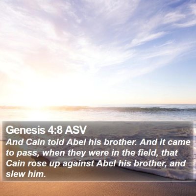 Genesis 4:8 ASV Bible Verse Image