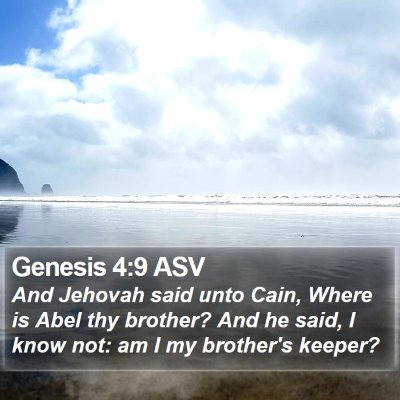 Genesis 4:9 ASV Bible Verse Image