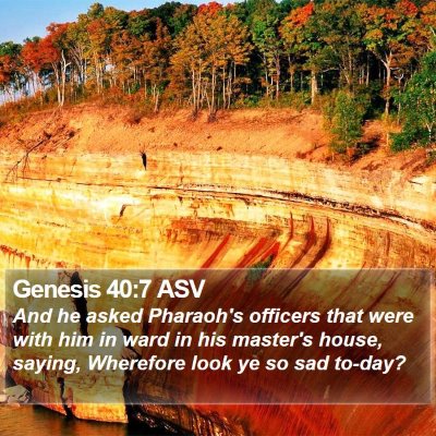 Genesis 40:7 ASV Bible Verse Image