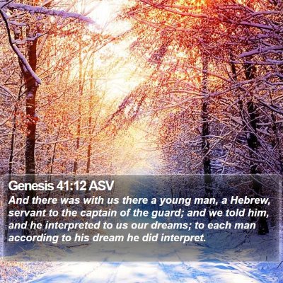 Genesis 41:12 ASV Bible Verse Image