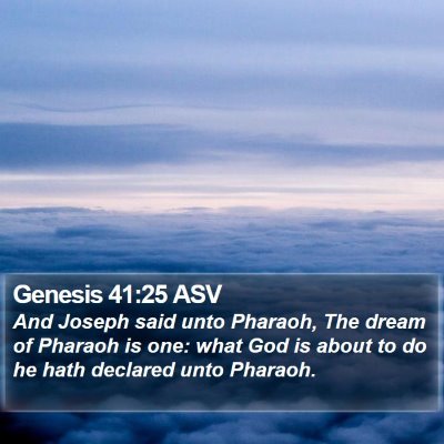 Genesis 41:25 ASV Bible Verse Image