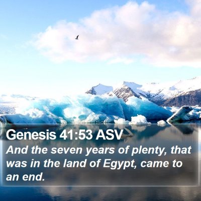 Genesis 41:53 ASV Bible Verse Image