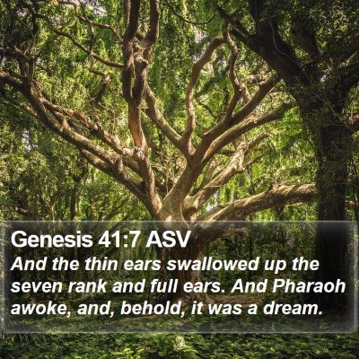 Genesis 41:7 ASV Bible Verse Image