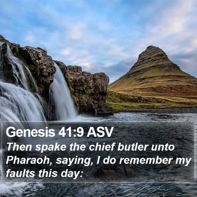 Genesis 41:9 ASV Bible Verse Image