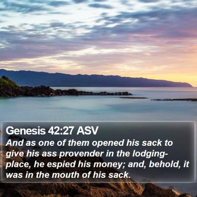 Genesis 42:27 ASV Bible Verse Image