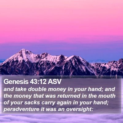 Genesis 43:12 ASV Bible Verse Image
