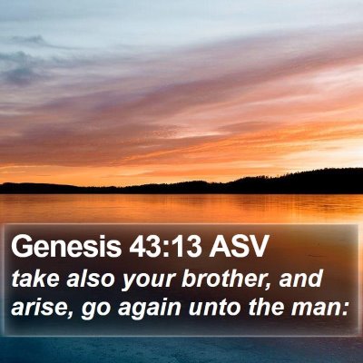 Genesis 43:13 ASV Bible Verse Image