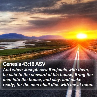 Genesis 43:16 ASV Bible Verse Image