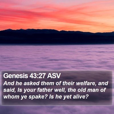 Genesis 43:27 ASV Bible Verse Image