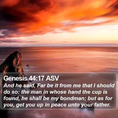 Genesis 44:17 ASV Bible Verse Image