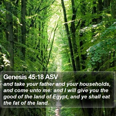 Genesis 45:18 ASV Bible Verse Image