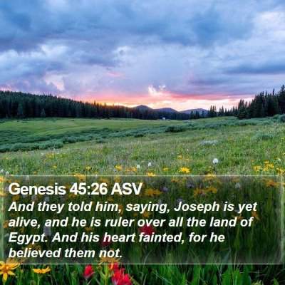 Genesis 45:26 ASV Bible Verse Image