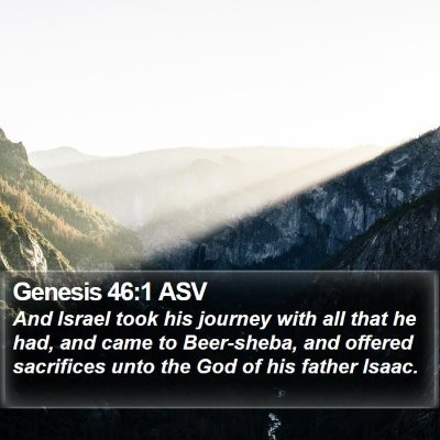 Genesis 46:1 ASV Bible Verse Image