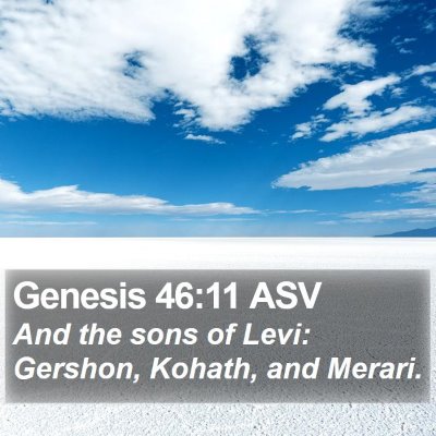 Genesis 46:11 ASV Bible Verse Image