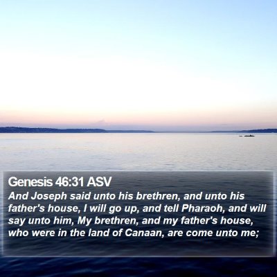 Genesis 46:31 ASV Bible Verse Image