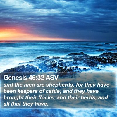 Genesis 46:32 ASV Bible Verse Image