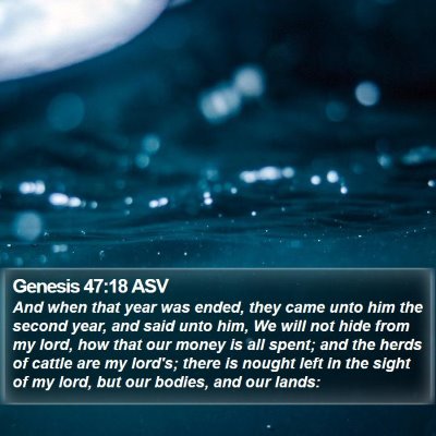 Genesis 47:18 ASV Bible Verse Image