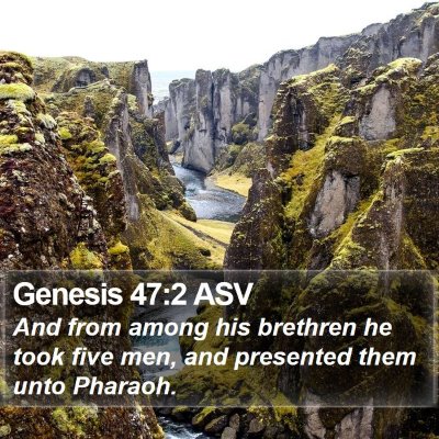 Genesis 47:2 ASV Bible Verse Image