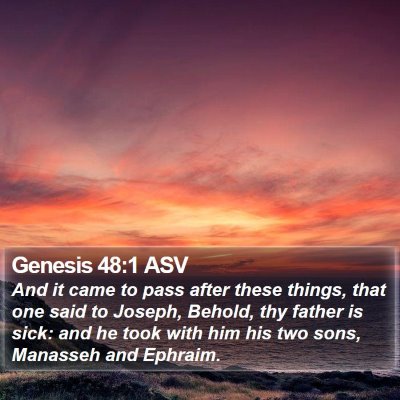 Genesis 48:1 ASV Bible Verse Image