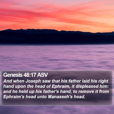 Genesis 48:17 ASV Bible Verse Image