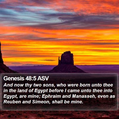 Genesis 48:5 ASV Bible Verse Image