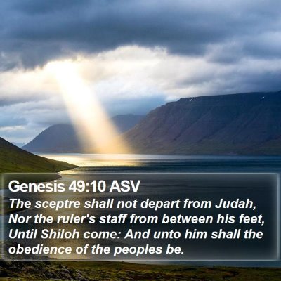 Genesis 49:10 ASV Bible Verse Image