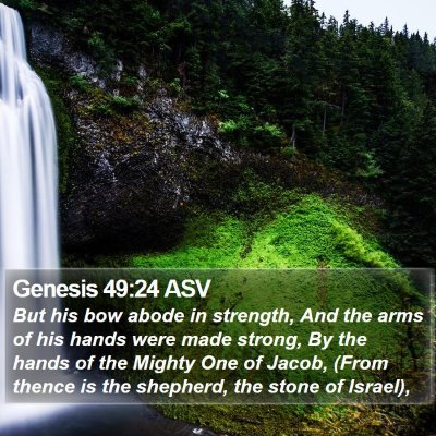 Genesis 49:24 ASV Bible Verse Image