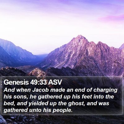 Genesis 49:33 ASV Bible Verse Image