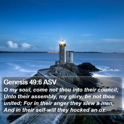 Genesis 49:6 ASV Bible Verse Image