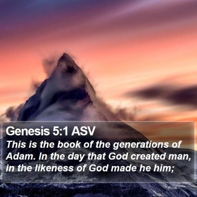 Genesis 5:1 ASV Bible Verse Image