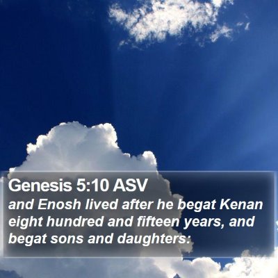 Genesis 5:10 ASV Bible Verse Image