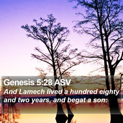 Genesis 5:28 ASV Bible Verse Image