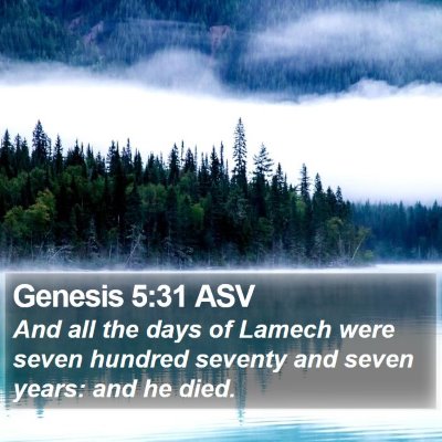 Genesis 5:31 ASV Bible Verse Image
