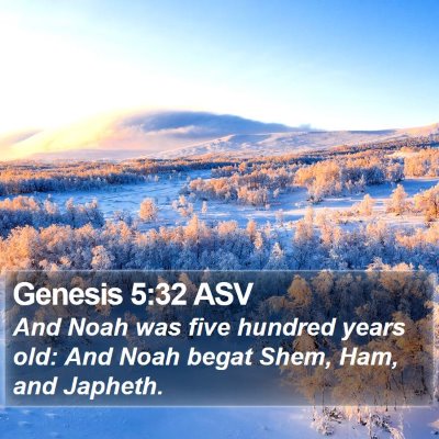 Genesis 5:32 ASV Bible Verse Image