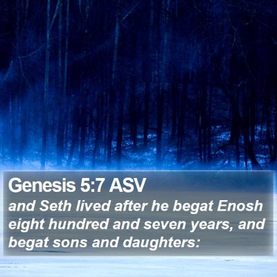 Genesis 5:7 ASV Bible Verse Image