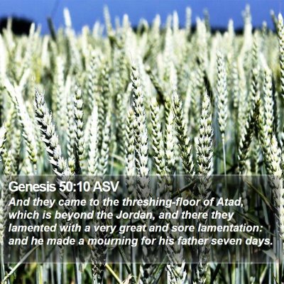 Genesis 50:10 ASV Bible Verse Image