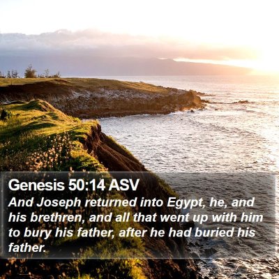 Genesis 50:14 ASV Bible Verse Image