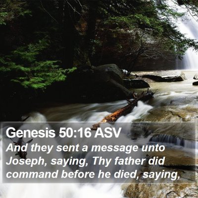 Genesis 50:16 ASV Bible Verse Image