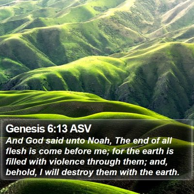 Genesis 6:13 ASV Bible Verse Image
