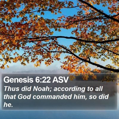 Genesis 6:22 ASV Bible Verse Image