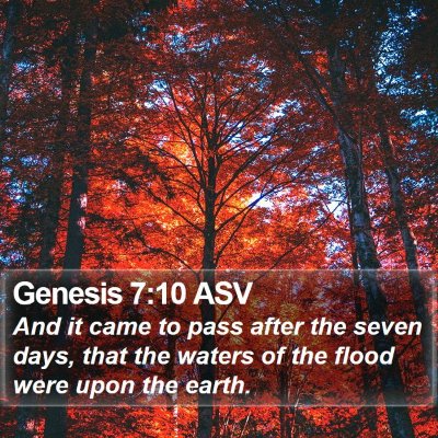 Genesis 7:10 ASV Bible Verse Image